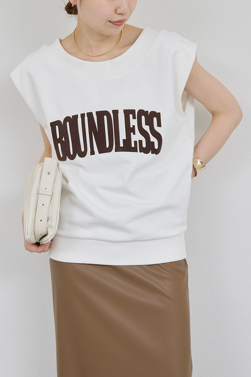 GALLARDAGALANTE オフショルロゴスウェットTシャツ (オフホワイト, F) ガリャルダガランテ ELLE SHOP GALLARDAGALANTE オフショルロゴスウェットTシャツ (オフホワイト, F) ガリャルダガランテ ELLE SHOP