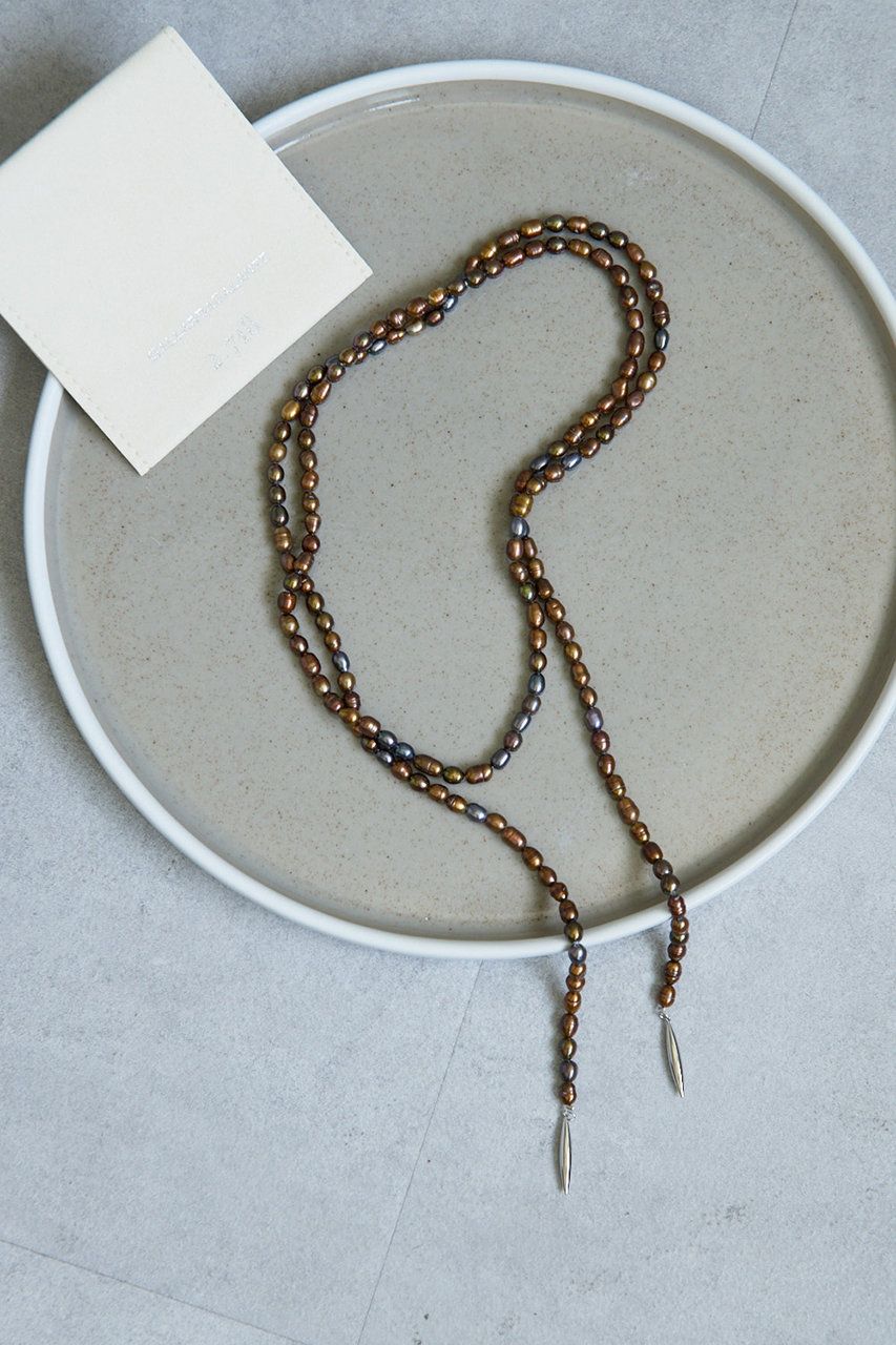 GALLARDAGALANTE 【25th記念アイテム】【2.718】パールラリエッタネックレス (ブラウン, F) ガリャルダガランテ ELLE SHOP