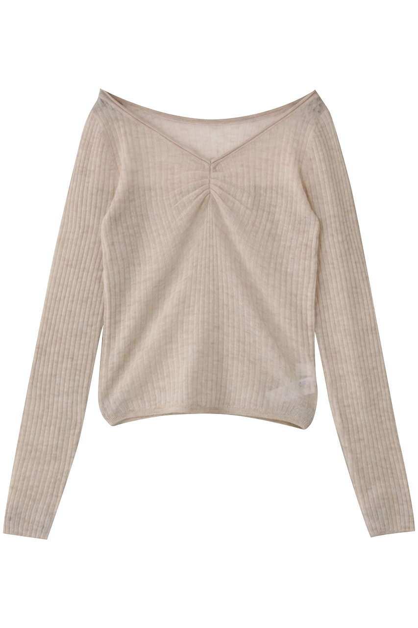 ガリャルダガランテ/GALLARDAGALANTEの【アンサンブル対応】オフショルダーニット(ベージュ/GGZ1052105A0004)