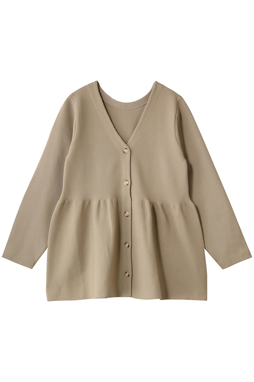 ガリャルダガランテ/GALLARDAGALANTEのペプラムロングカーデ(ベージュ/GGZ1052205A0007)