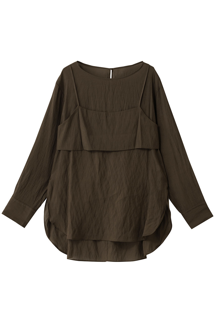 ガリャルダガランテ/GALLARDAGALANTEの【予約販売】ビスチェレイヤードシャツ(ブラウン/GGZ1052204A0008)