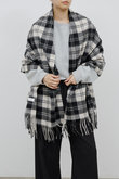 チェックカシミヤストール