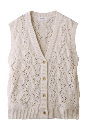 ガリャルダガランテ/GALLARDAGALANTEの【予約販売】【HERITANOVUM】ケーブルニットベスト(110300/110301)