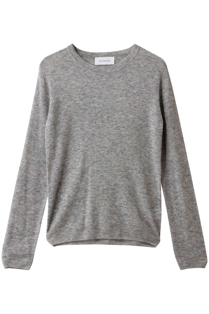 【HERITANOVUM】クルーリブニット