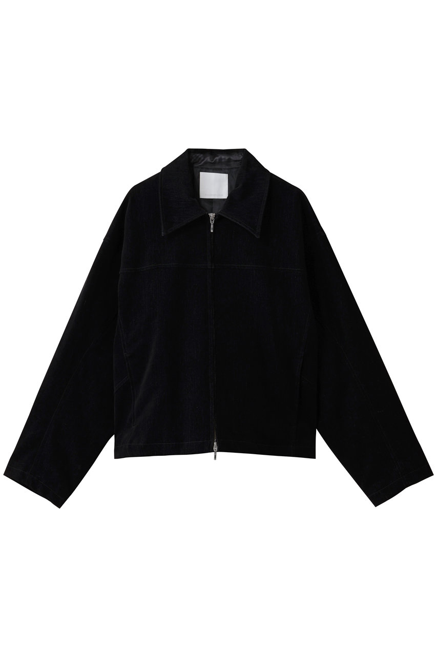 ガリャルダガランテ/GALLARDAGALANTEのフロッキーデニムジップブルゾン(ブラック/GGZ1052307A0008)