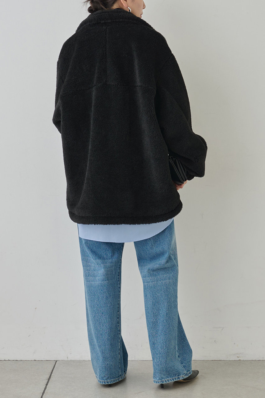 GALLARDAGALANTE(ガリャルダガランテ)｜ボアブルゾン/ブラック の通販