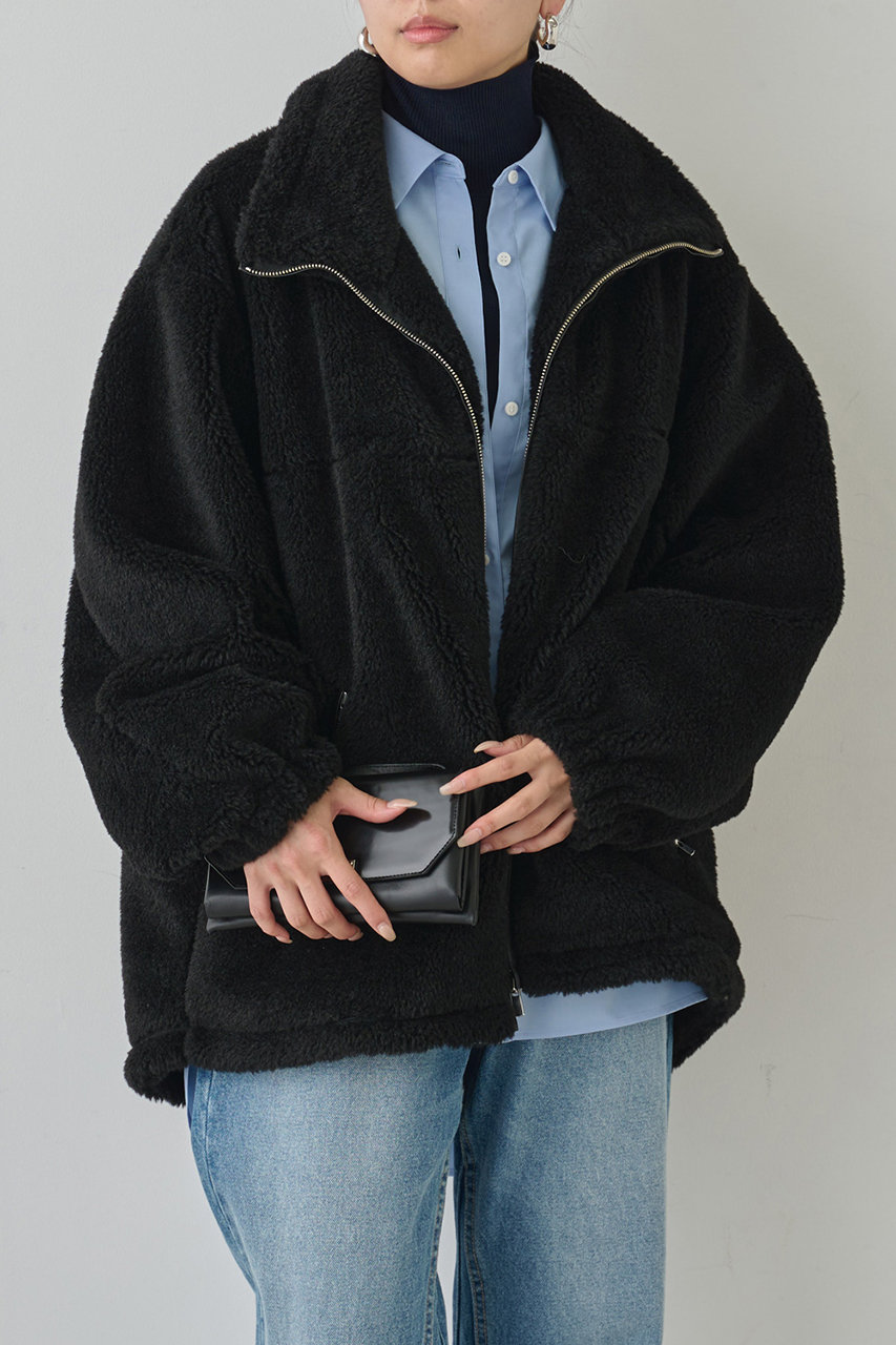 GALLARDAGALANTE(ガリャルダガランテ)｜ボアブルゾン/ブラック の通販