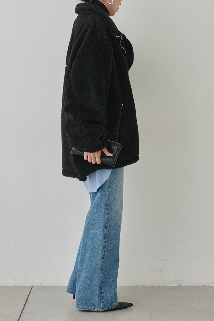 GALLARDAGALANTE(ガリャルダガランテ)｜ボアブルゾン/ブラック の通販