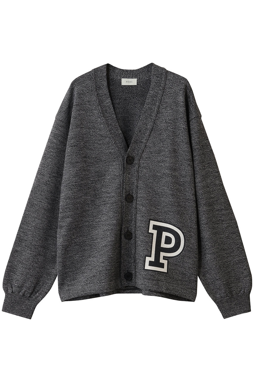 ガリャルダガランテ/GALLARDAGALANTEの【PEAS】レタードニットカーディガン(グレー/GGP1052305A0002)