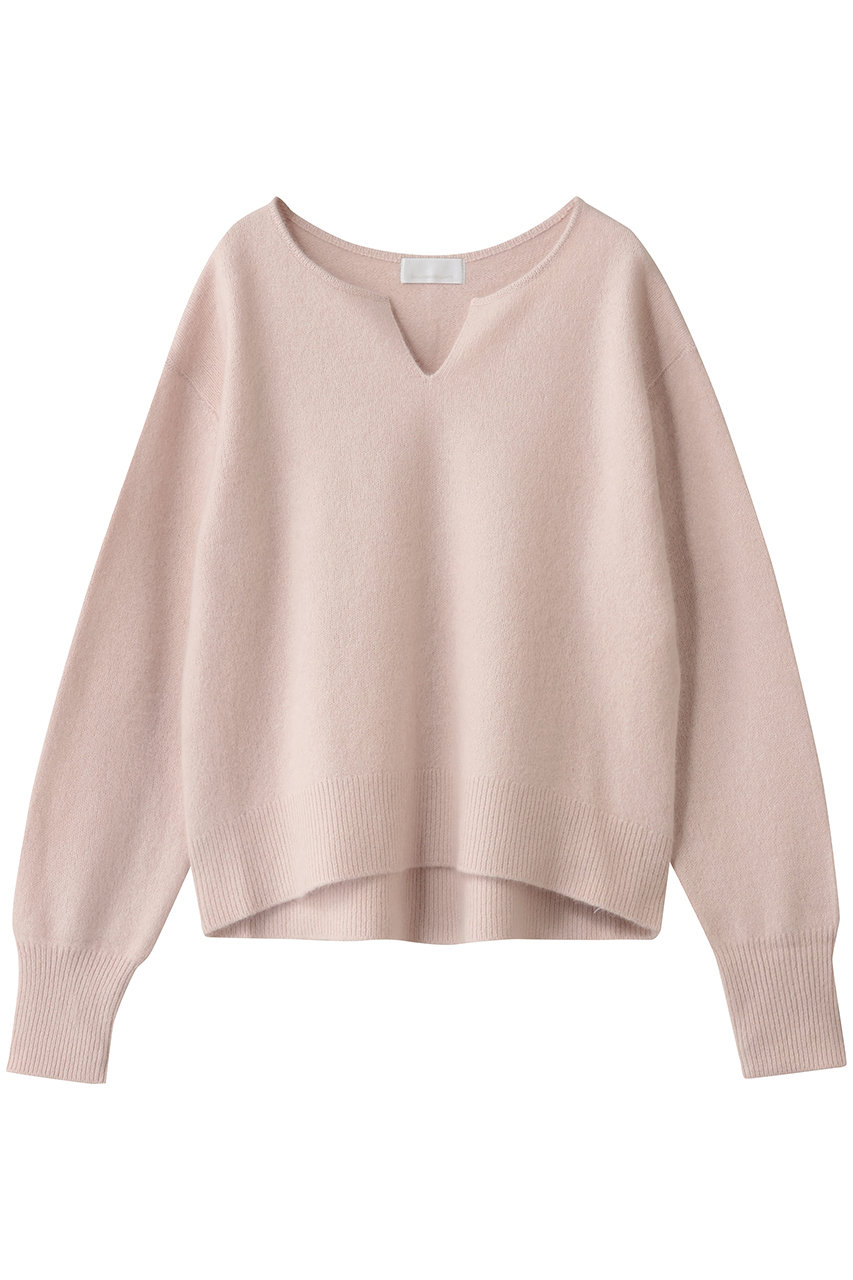 ファーウールキーネックニット