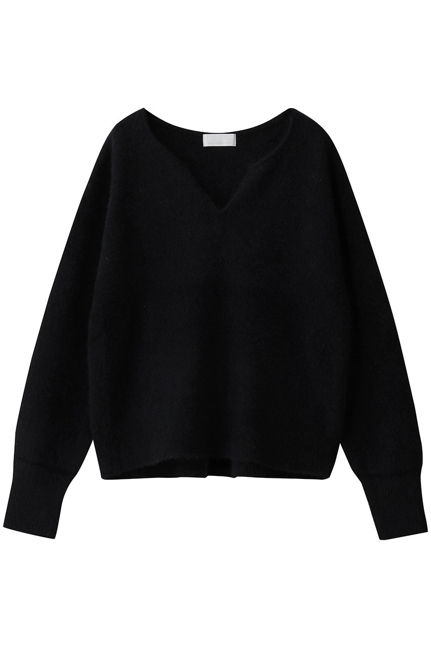 ファーウールキーネックニット