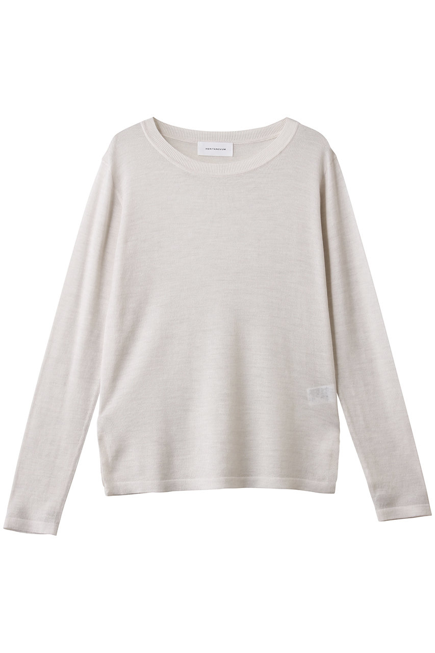 ガリャルダガランテ/GALLARDAGALANTEの【HERITANOVUM】ライトウールクルーニット(オフホワイト/GGH1052505A0002)