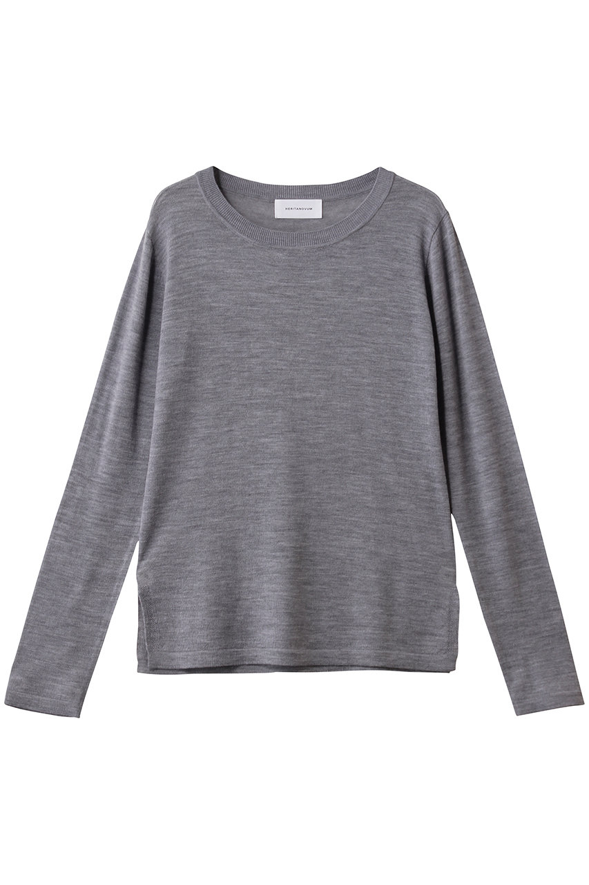 ガリャルダガランテ/GALLARDAGALANTEの【HERITANOVUM】ライトウールクルーニット(グレー/GGH1052505A0002)