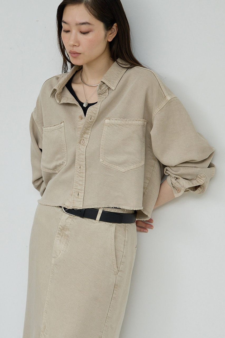 GALLARDAGALANTE 【セットアップ対応】リヨセルショートシャツ (ベージュ, F) ガリャルダガランテ ELLE SHOP GALLARDAGALANTE 【セットアップ対応】リヨセルショートシャツ (ベージュ, F) ガリャルダガランテ ELLE SHOP