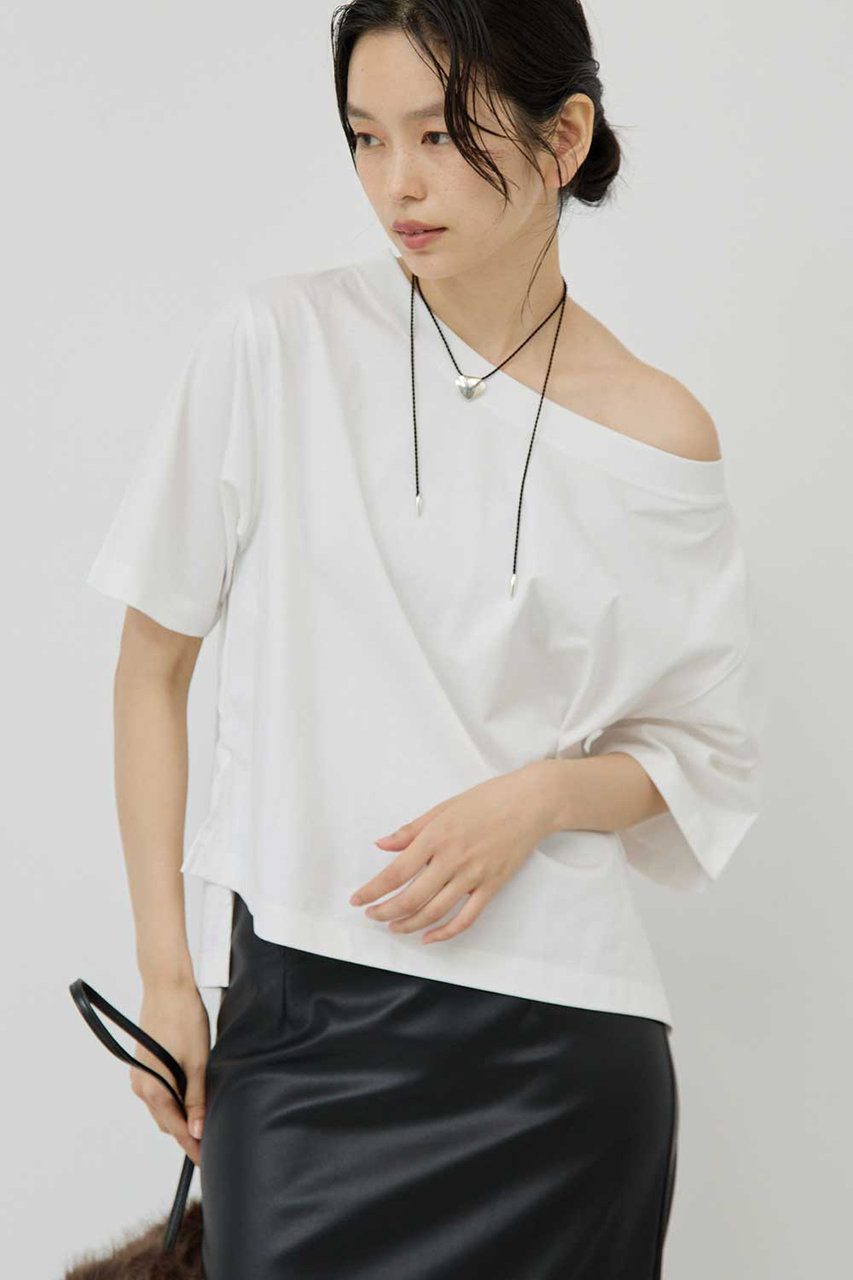 GALLARDAGALANTE オフショルTee (ホワイト, F) ガリャルダガランテ ELLE SHOP GALLARDAGALANTE オフショルTee (ホワイト, F) ガリャルダガランテ ELLE SHOP