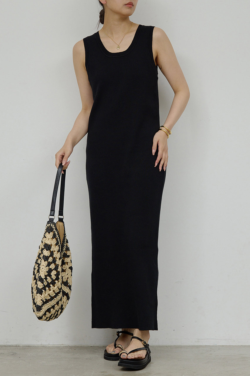 GALLARDAGALANTE リブタンクニットワンピース (ブラック, F) ガリャルダガランテ ELLE SHOP GALLARDAGALANTE リブタンクニットワンピース (ブラック, F) ガリャルダガランテ ELLE SHOP