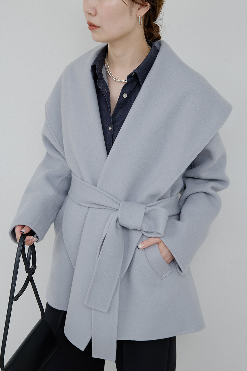 GALLARDAGALANTE リバーショールコート (ライトグレー, F) ガリャルダガランテ ELLE SHOP GALLARDAGALANTE リバーショールコート (ライトグレー, F) ガリャルダガランテ ELLE SHOP