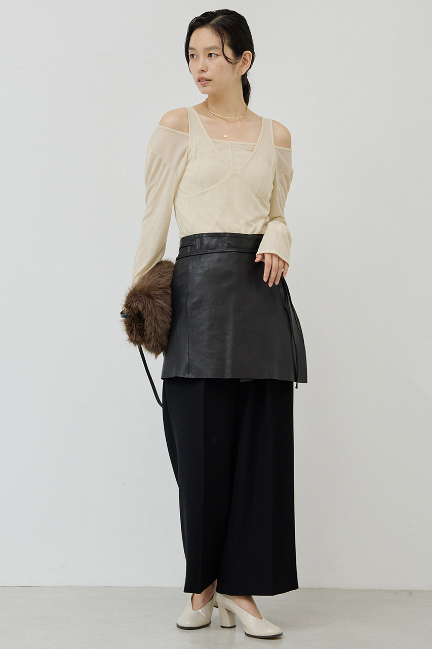 GALLARDAGALANTE ガリャルダガランテ レザーラップスカート GALLARDAGALANTE(ガリャルダガランテ)|レザーラップスカート