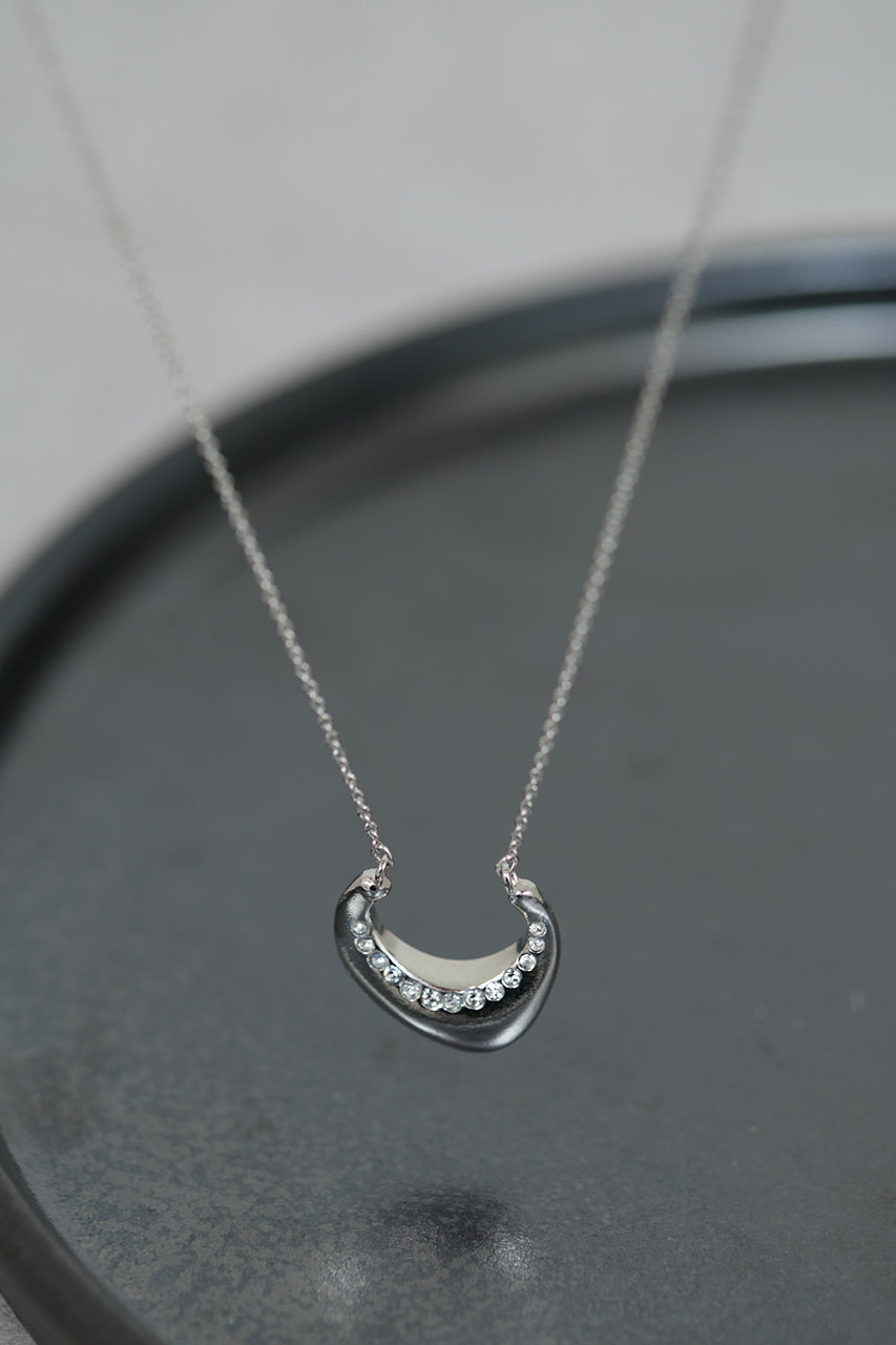 GALLARDAGALANTE ラインストーンメタルトップネックレス (シルバー, F) ガリャルダガランテ ELLE SHOP GALLARDAGALANTE ラインストーンメタルトップネックレス (シルバー, F) ガリャルダガランテ ELLE SHOP