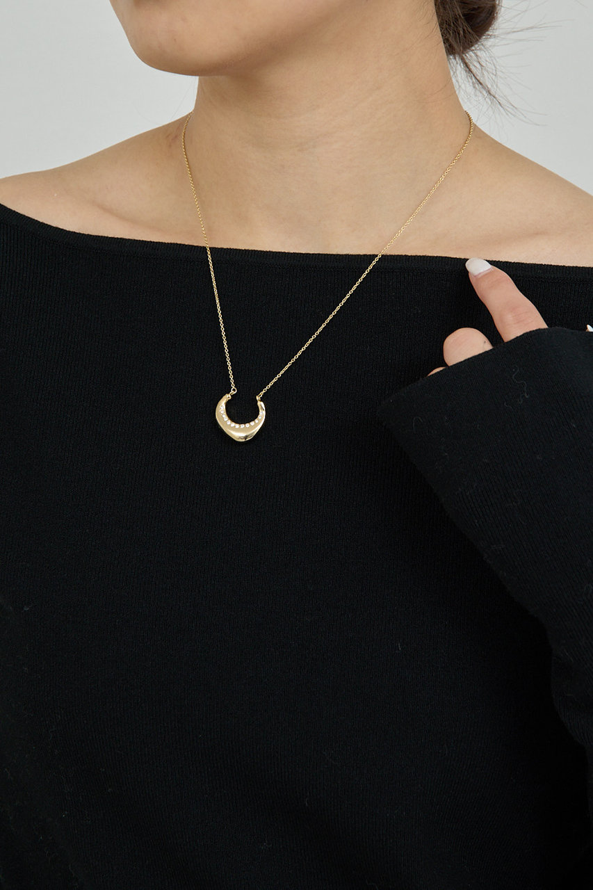 GALLARDAGALANTE ラインストーンメタルトップネックレス (ゴールド, F) ガリャルダガランテ ELLE SHOP GALLARDAGALANTE ラインストーンメタルトップネックレス (ゴールド, F) ガリャルダガランテ ELLE SHOP