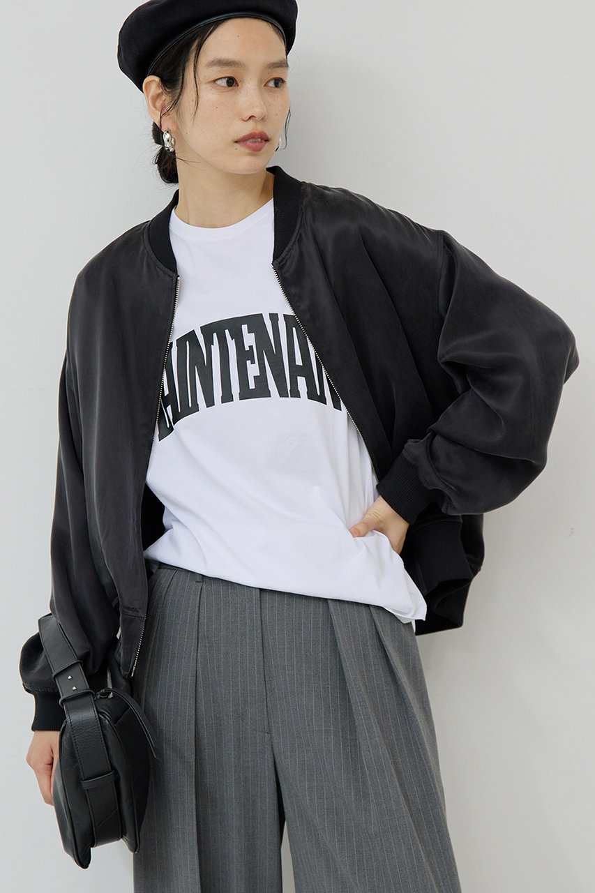 ガリャルダガランテ/GALLARDAGALANTEのキュプラサテンブルゾン(ブラック/GGZ1052107A0003)