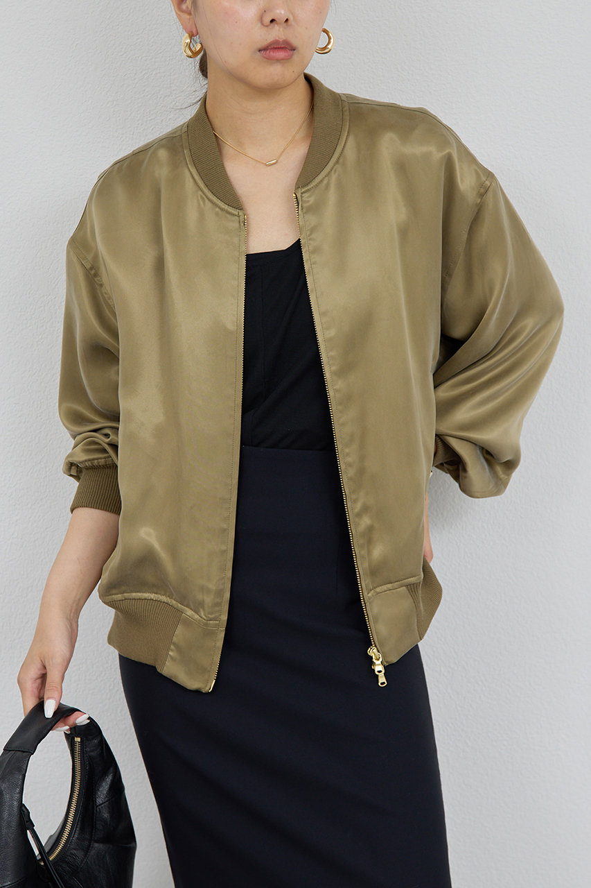 キュプラサテンブルゾン