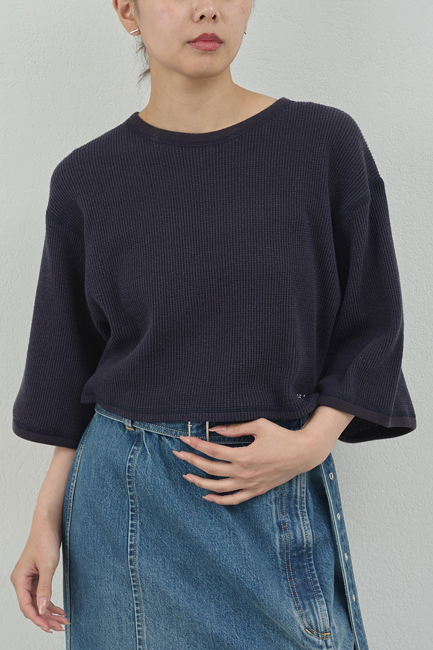 GALLARDAGALANTE 【PEAS】サーマルクロップドTシャツ (ブラック, F) ガリャルダガランテ ELLE SHOP GALLARDAGALANTE 【PEAS】サーマルクロップドTシャツ (ブラック, F) ガリャルダガランテ ELLE SHOP