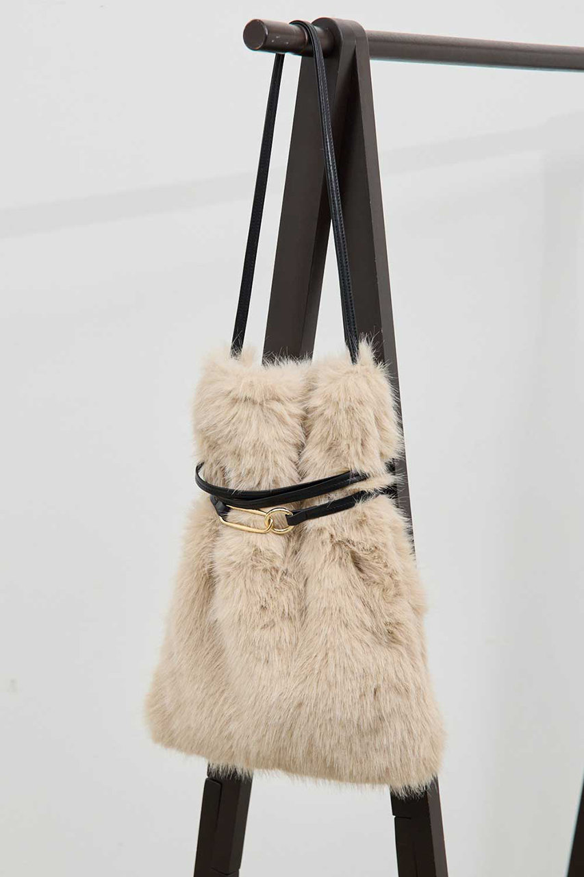 GALLARDAGALANTE 【2.718】フェイクファーワンショルダー (ベージュ, F) ガリャルダガランテ ELLE SHOP