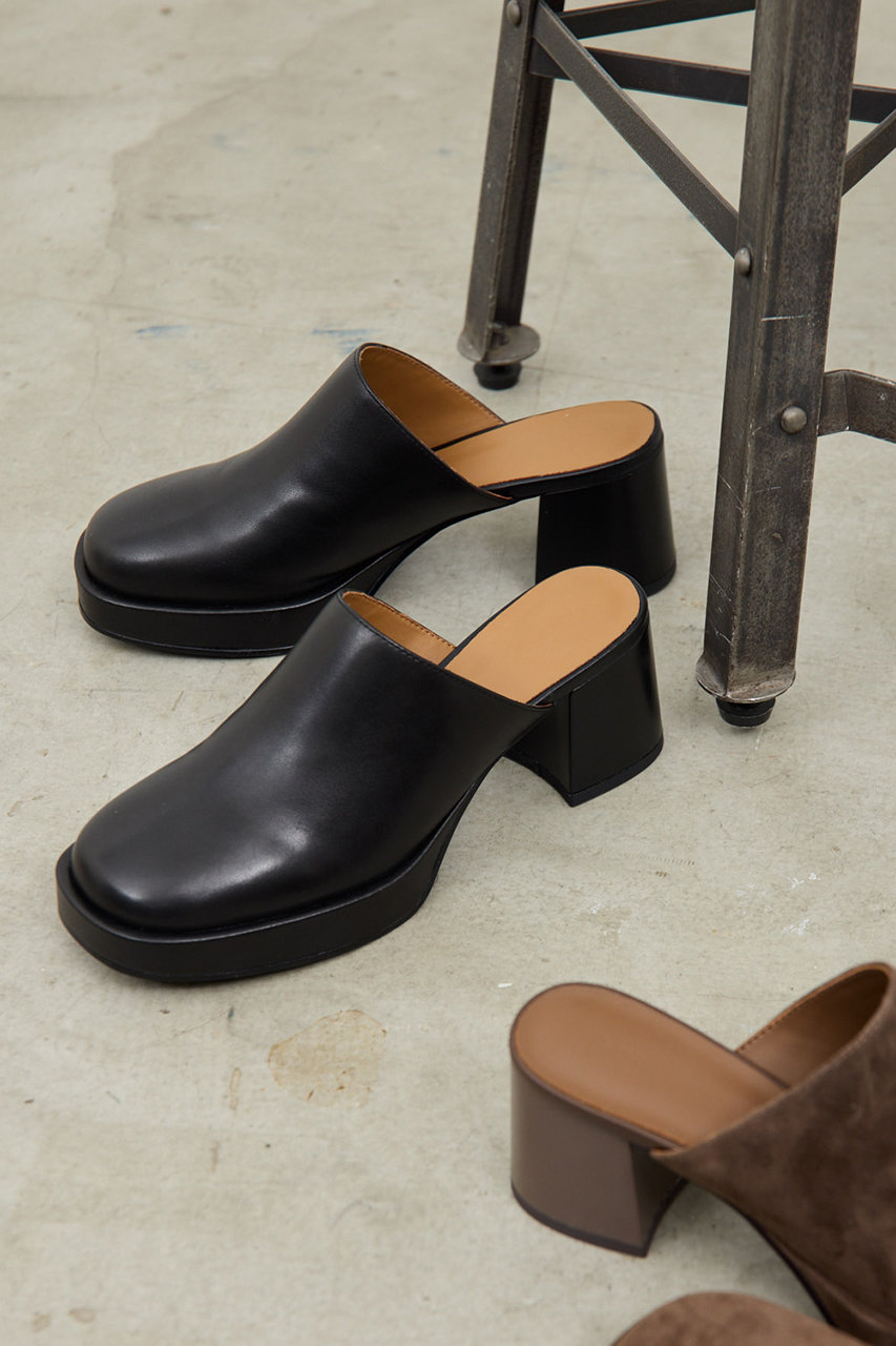 GALLARDAGALANTE 【2.718】プラットフォームミュール (ブラック, 36(23-23.5cm)) ガリャルダガランテ ELLE SHOP GALLARDAGALANTE 【2.718】プラットフォームミュール (ブラック, 36(23-23.5cm)) ガリャルダガランテ ELLE SHOP