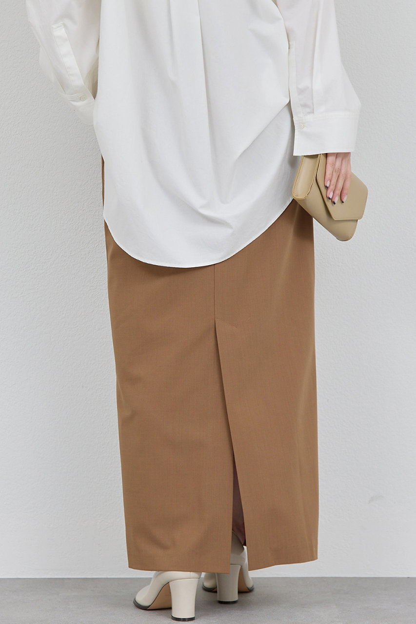 GALLARDAGALANTE(ガリャルダガランテ)｜梳毛タイトスカート/ブラウン