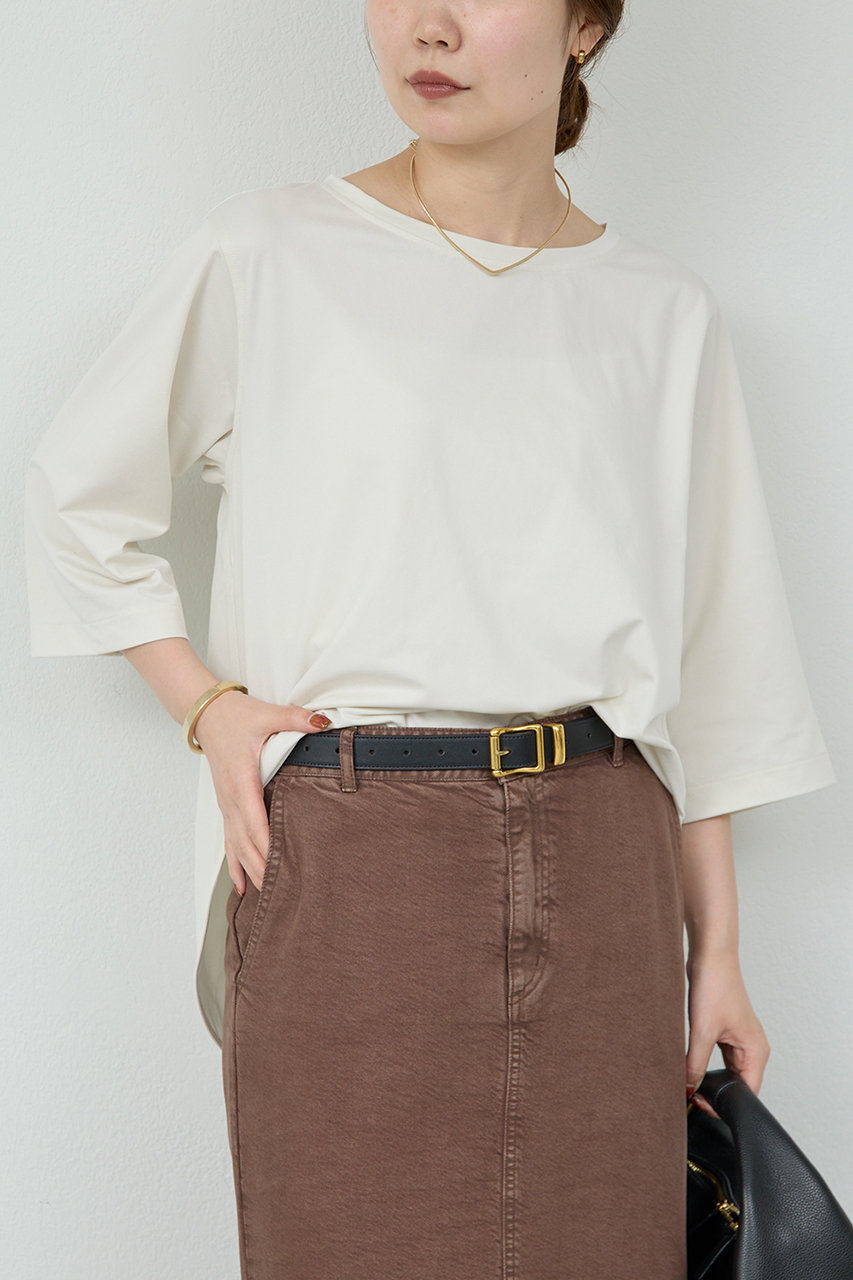 GALLARDAGALANTE 【セットアップ対応】キュプラジャージーラウンドTee (オフホワイト, F) ガリャルダガランテ ELLE SHOP GALLARDAGALANTE 【セットアップ対応】キュプラジャージーラウンドTee (オフホワイト, F) ガリャルダガランテ ELLE SHOP