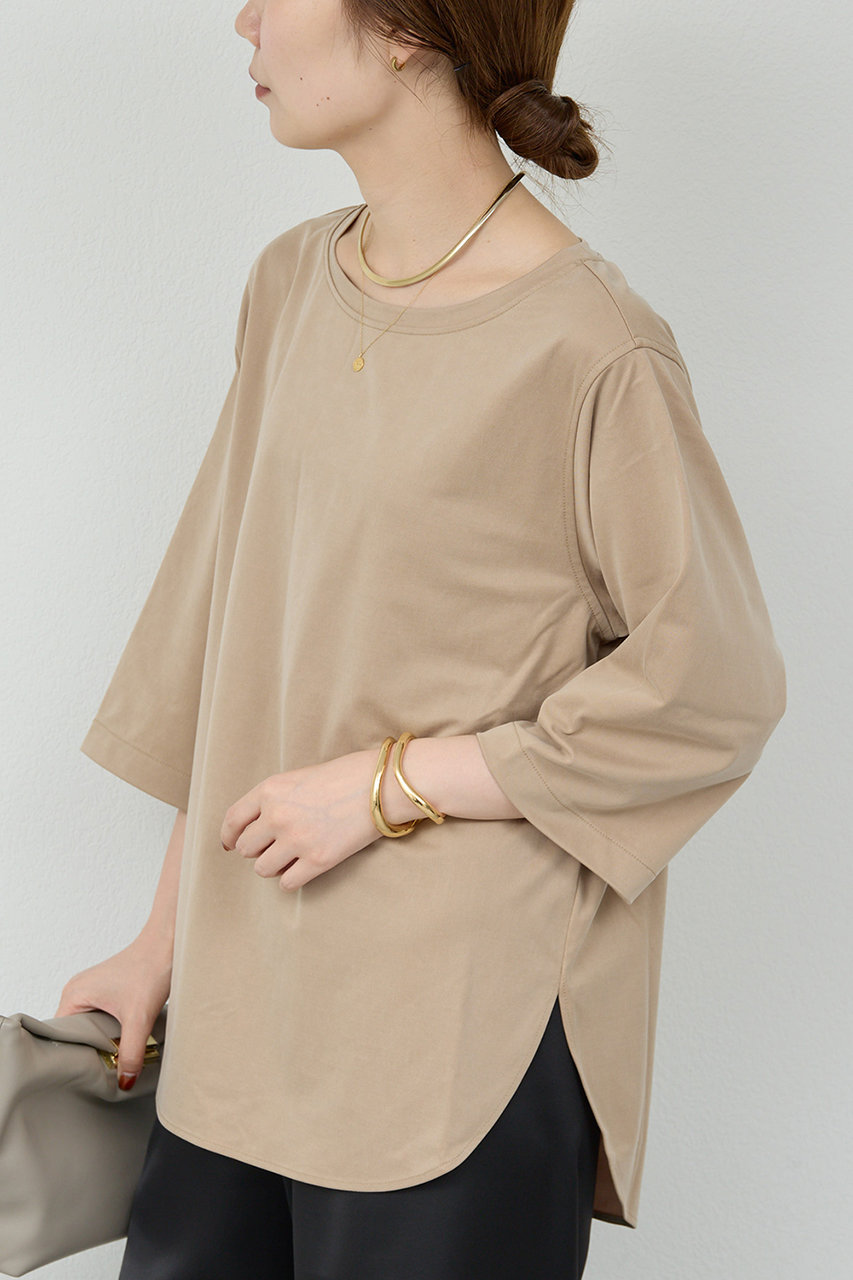 GALLARDAGALANTE 【セットアップ対応】キュプラジャージーラウンドTee (ベージュ, F) ガリャルダガランテ ELLE SHOP GALLARDAGALANTE 【セットアップ対応】キュプラジャージーラウンドTee (ベージュ, F) ガリャルダガランテ ELLE SHOP