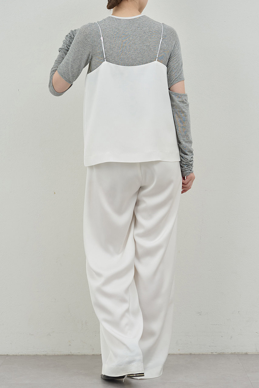 GALLARDAGALANTE(ガリャルダガランテ)｜【PEAS】サテンワイドパンツ