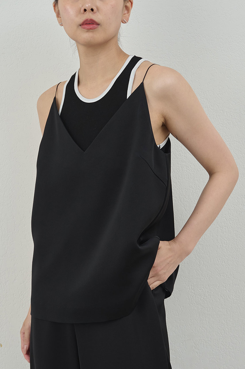 GALLARDAGALANTE 【PEAS】サテンキャミソール (ブラック, F) ガリャルダガランテ ELLE SHOP GALLARDAGALANTE 【PEAS】サテンキャミソール (ブラック, F) ガリャルダガランテ ELLE SHOP