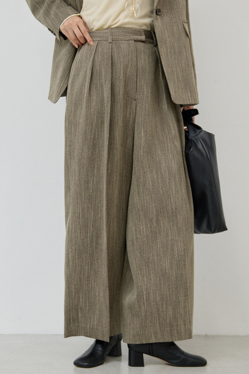 【セットアップ対応】ダブルタックツイードパンツ