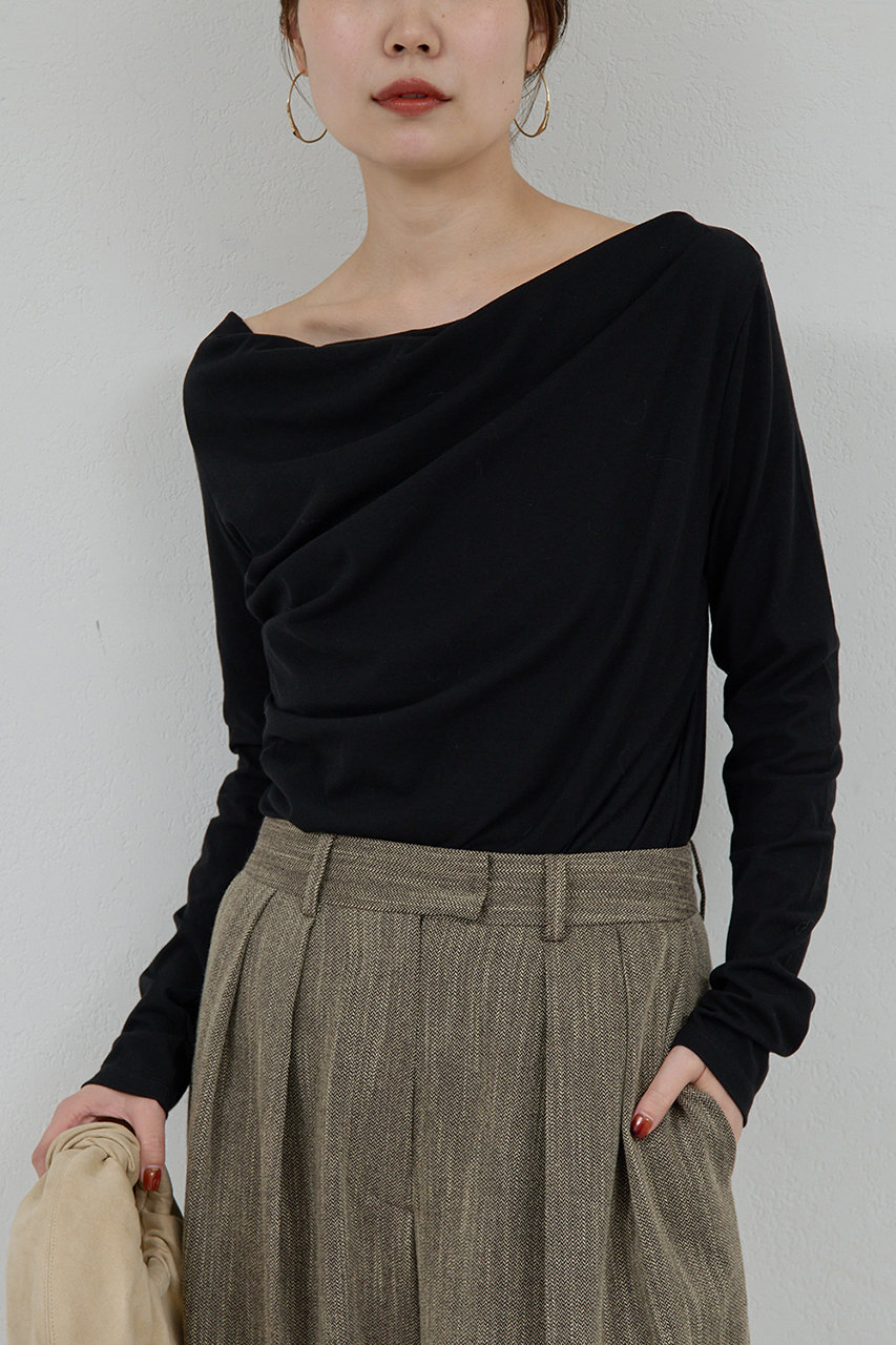 ガリャルダガランテ/GALLARDAGALANTEの【予約販売】【2WAY】オフショルカットソー(ブラック/GGZ1052106A0008)