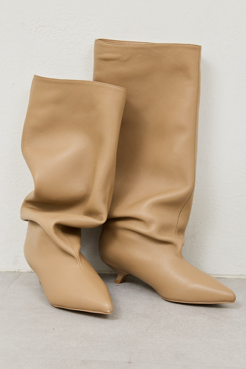GALLARDAGALANTE 【2.718】ドレープロングブーツ (ベージュ, 38(24-24.5cm)) ガリャルダガランテ ELLE SHOP GALLARDAGALANTE 【2.718】ドレープロングブーツ (ベージュ, 38(24-24.5cm)) ガリャルダガランテ ELLE SHOP
