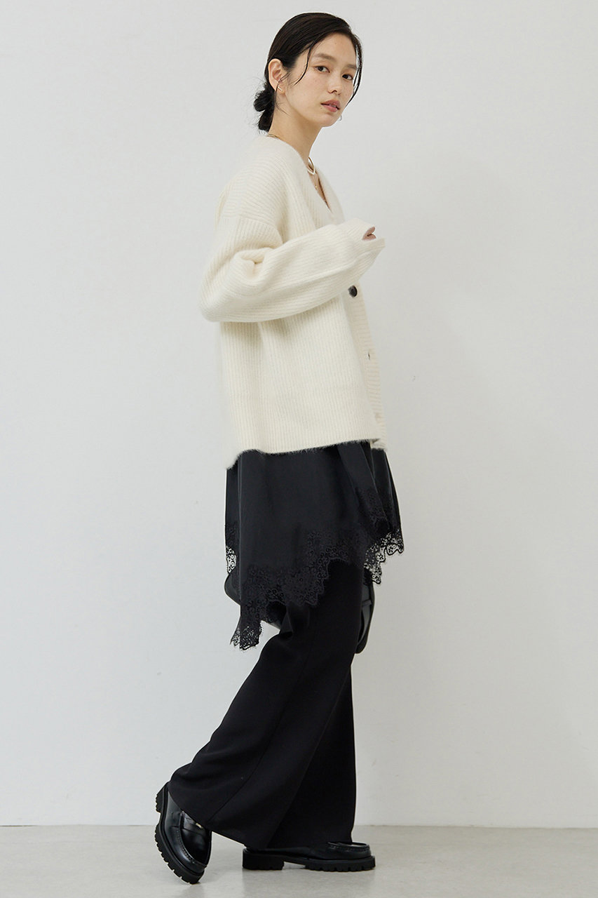 GALLARDAGALANTE(ガリャルダガランテ)｜ファーVネックカーディガン