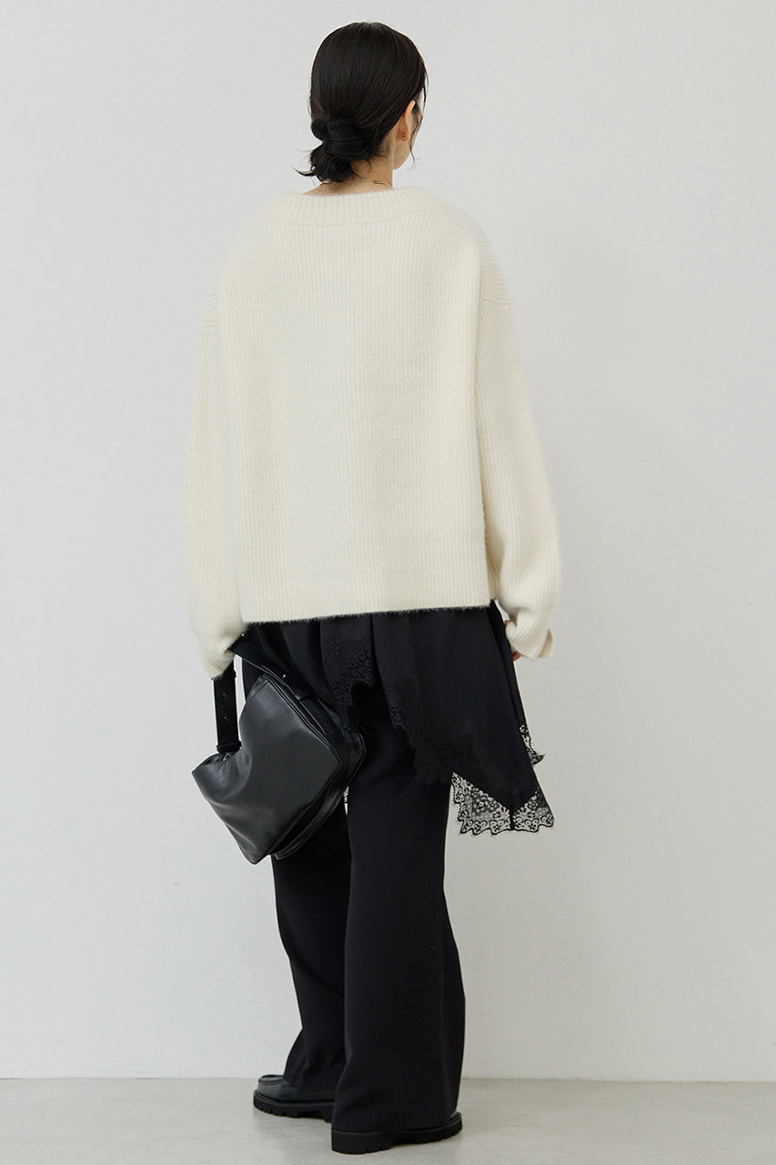 GALLARDAGALANTE(ガリャルダガランテ)｜ファーVネックカーディガン