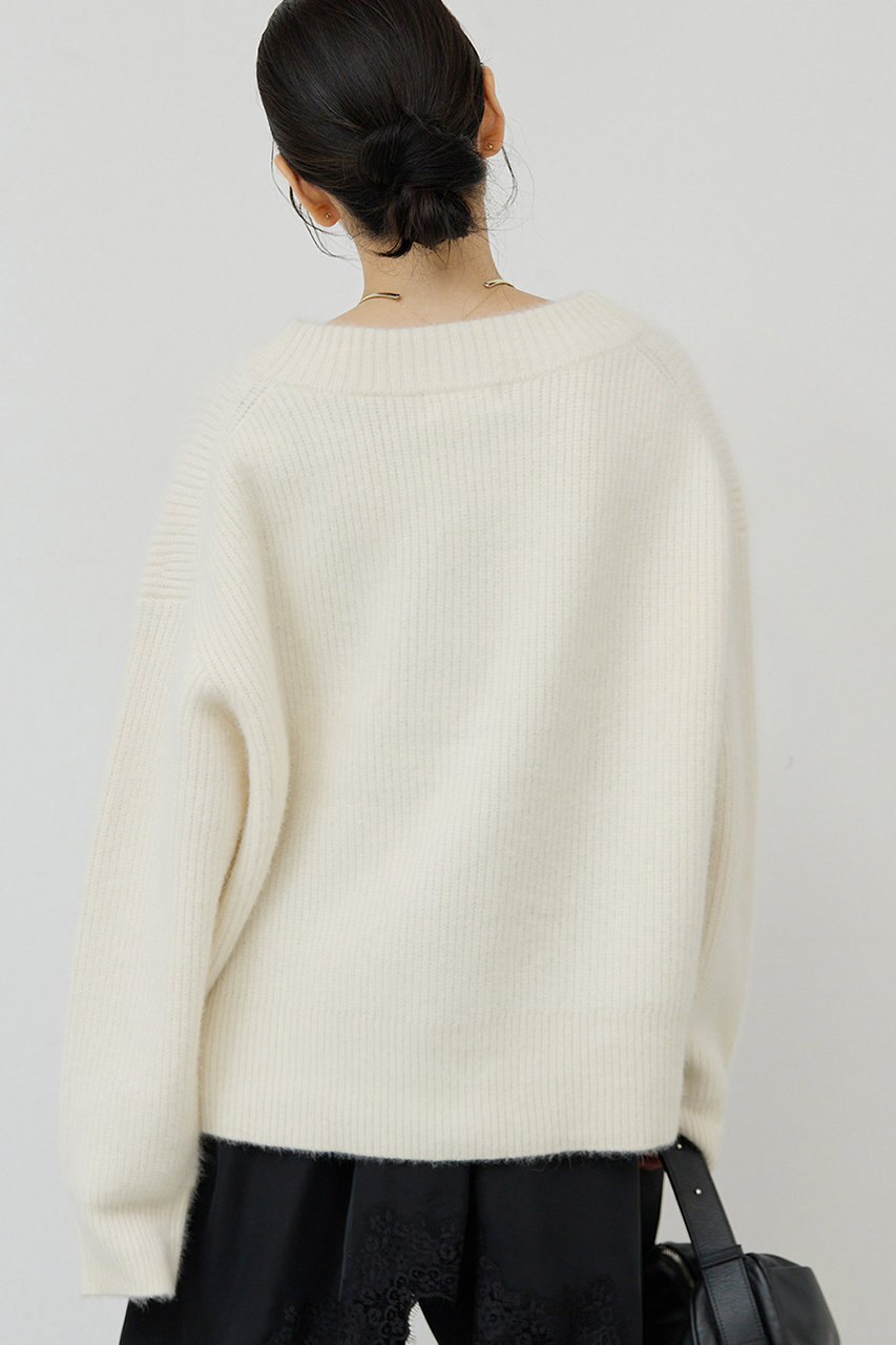 GALLARDAGALANTE(ガリャルダガランテ)｜ファーVネックカーディガン