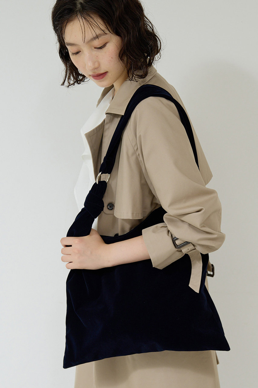 GALLARDAGALANTE ベロアノットショルダー (ネイビー, F) ガリャルダガランテ ELLE SHOP