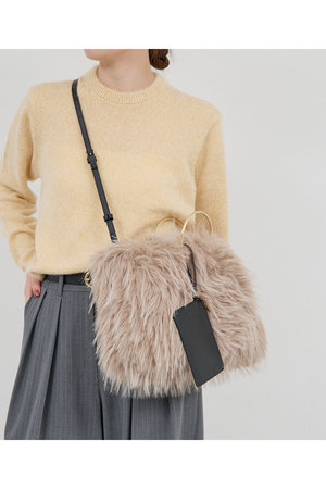 ガリャルダガランテ/GALLARDAGALANTEの【2.718】シャギーリングハンドルバッグ(120100/120101)