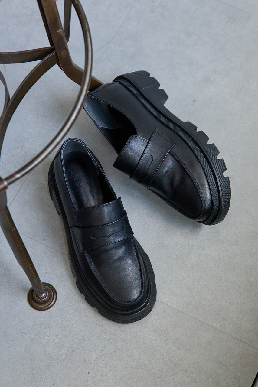 GALLARDAGALANTE 【2.718】タンクソールローファー (ブラック, 38(24-24.5cm)) ガリャルダガランテ ELLE SHOP