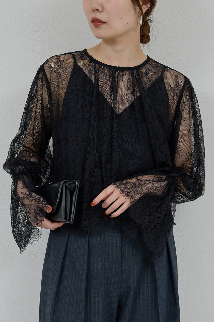【25th記念アイテム】レースフレアスリーブブラウス