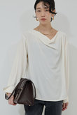 フロントドレープブラウス