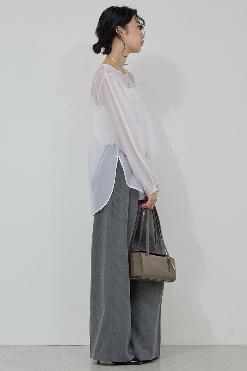 GALLARDAGALANTE(ガリャルダガランテ)｜シアーカーブスリーブブラウス