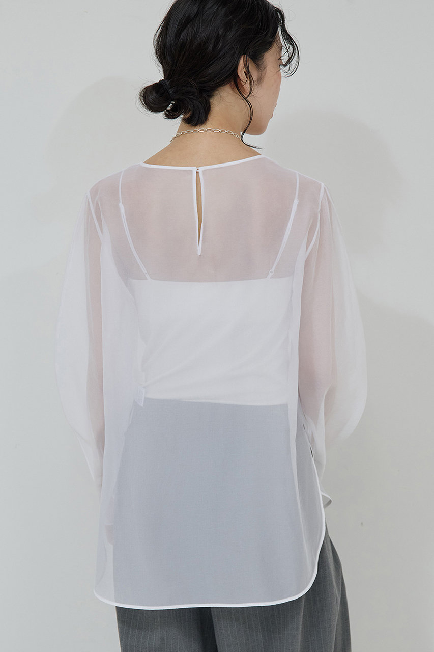 GALLARDAGALANTE(ガリャルダガランテ)｜シアーカーブスリーブブラウス