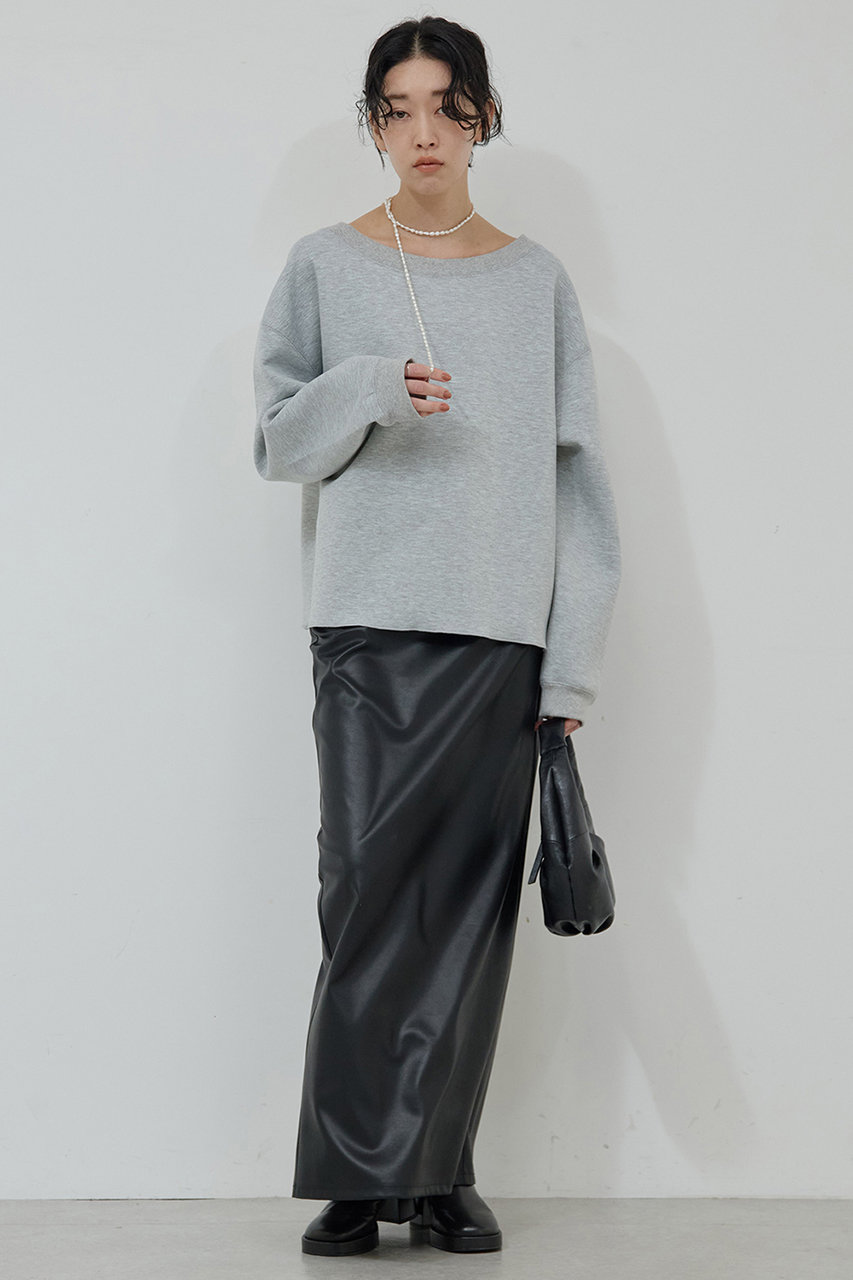 GALLARDAGALANTE(ガリャルダガランテ)｜ボートネックスウェット/グレー