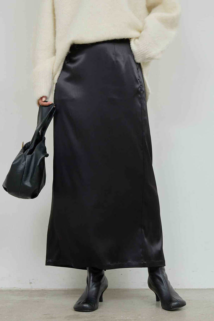 GALLARDAGALANTE ストレッチサテンスカート (ブラック, 0) ガリャルダガランテ ELLE SHOP GALLARDAGALANTE ストレッチサテンスカート (ブラック, 0) ガリャルダガランテ ELLE SHOP