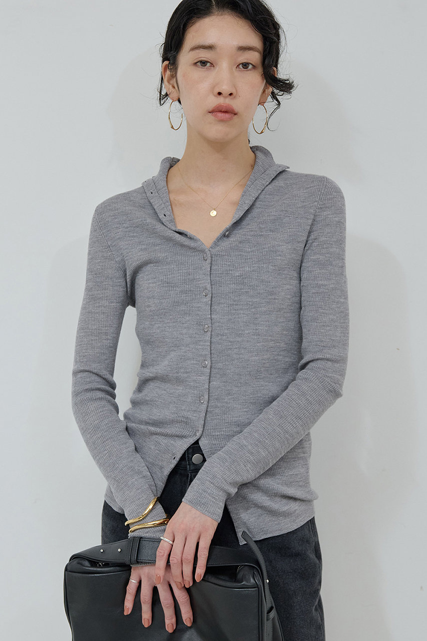 【比留川游さんコラボ】ハイネックリブカーディガン